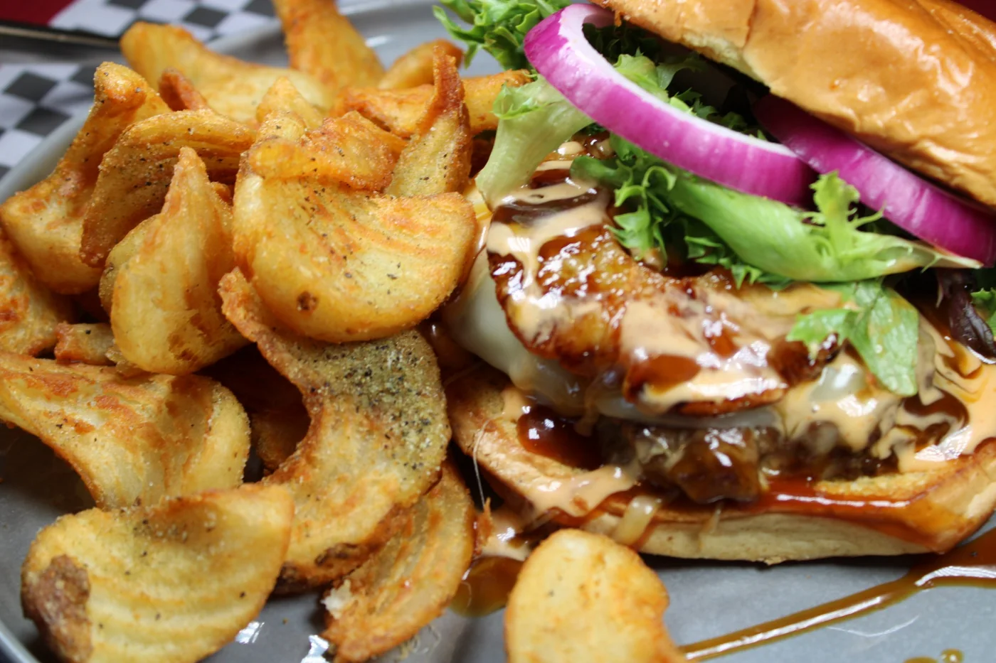 Aloha Smash Burger at Blazin’ Soy