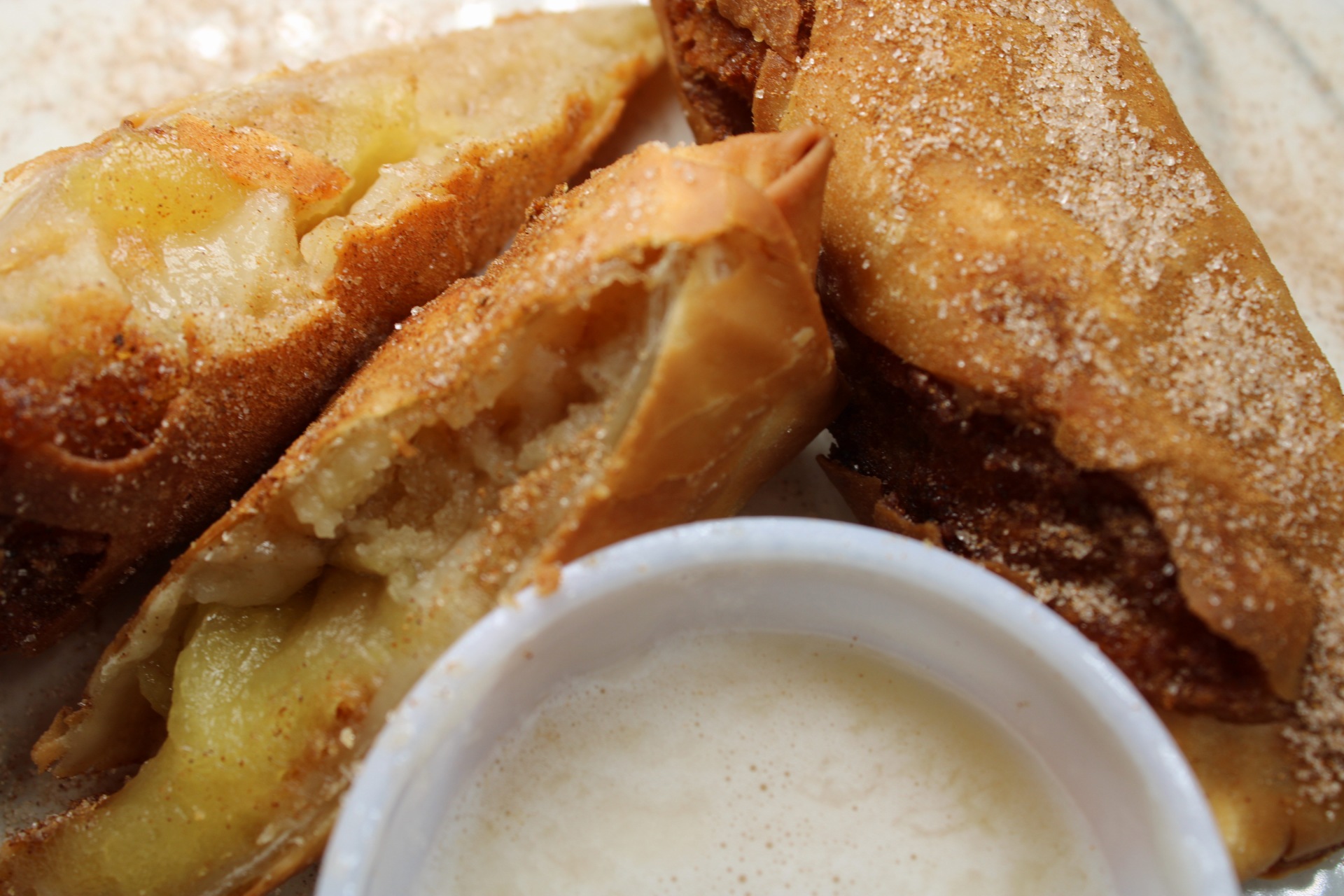 Apple Pie Eggrolls at Blazin’ Soy
