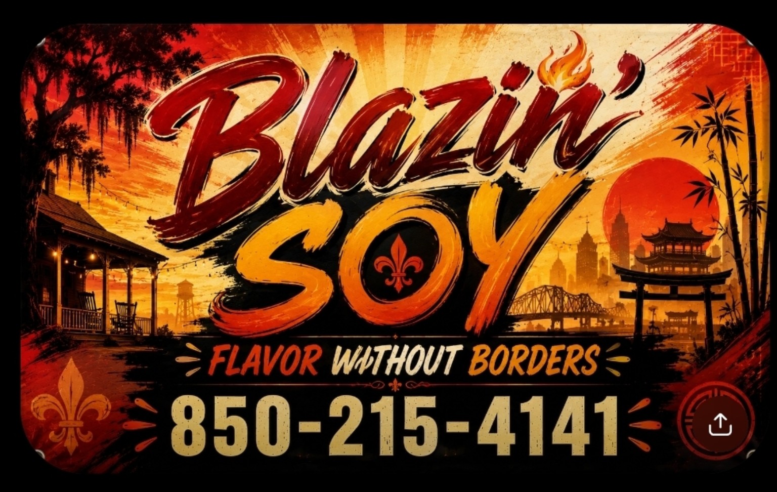 Blazin' Soy — Flavor Without Borders — 850-215-4141