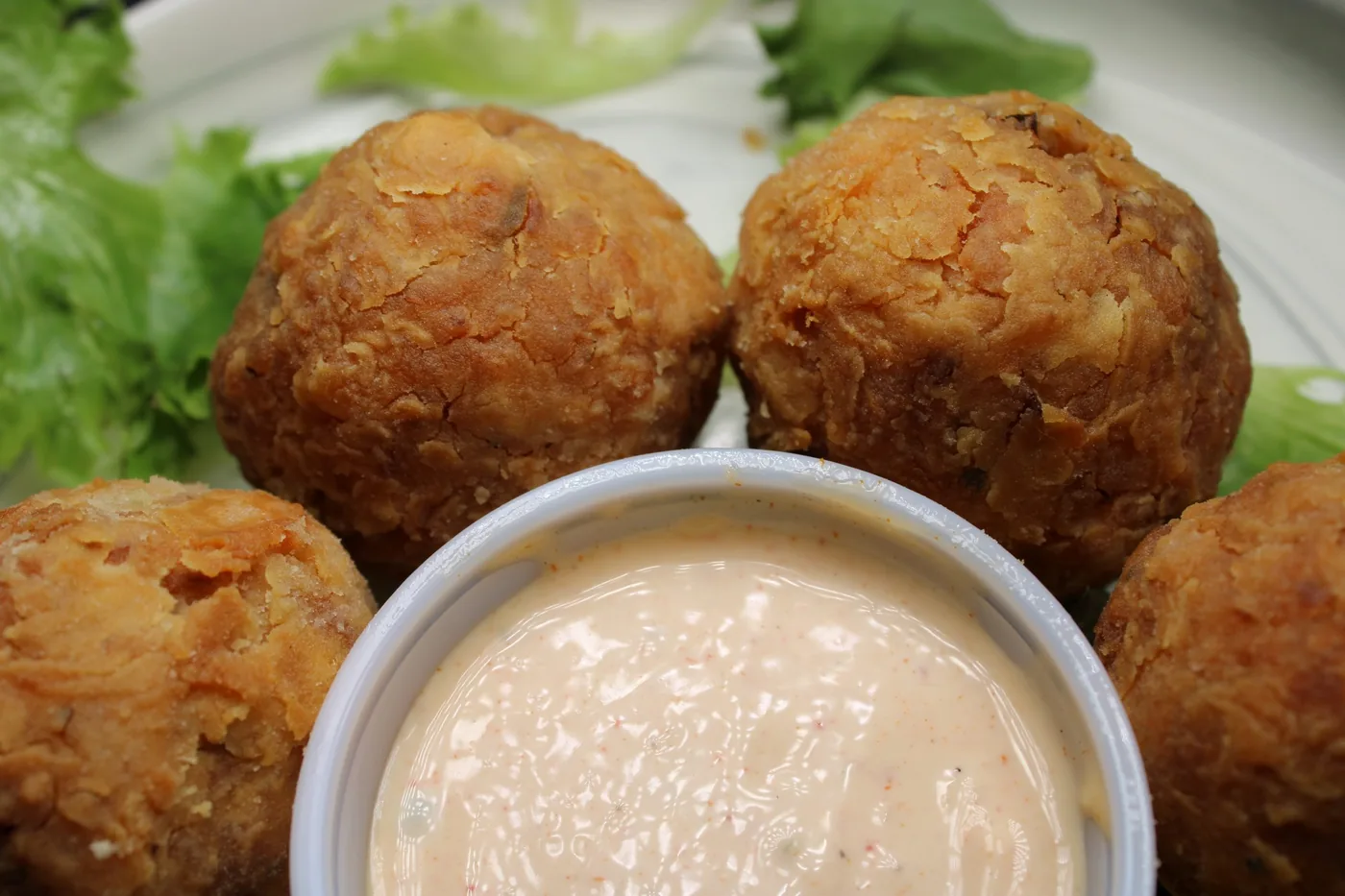 Crawfish Boudin Balls at Blazin’ Soy