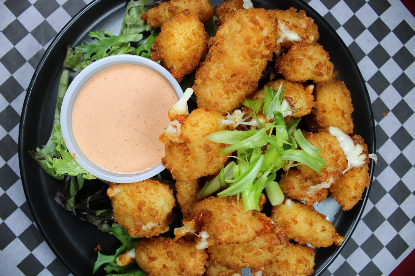 Fusion Cheese Curds at Blazin’ Soy