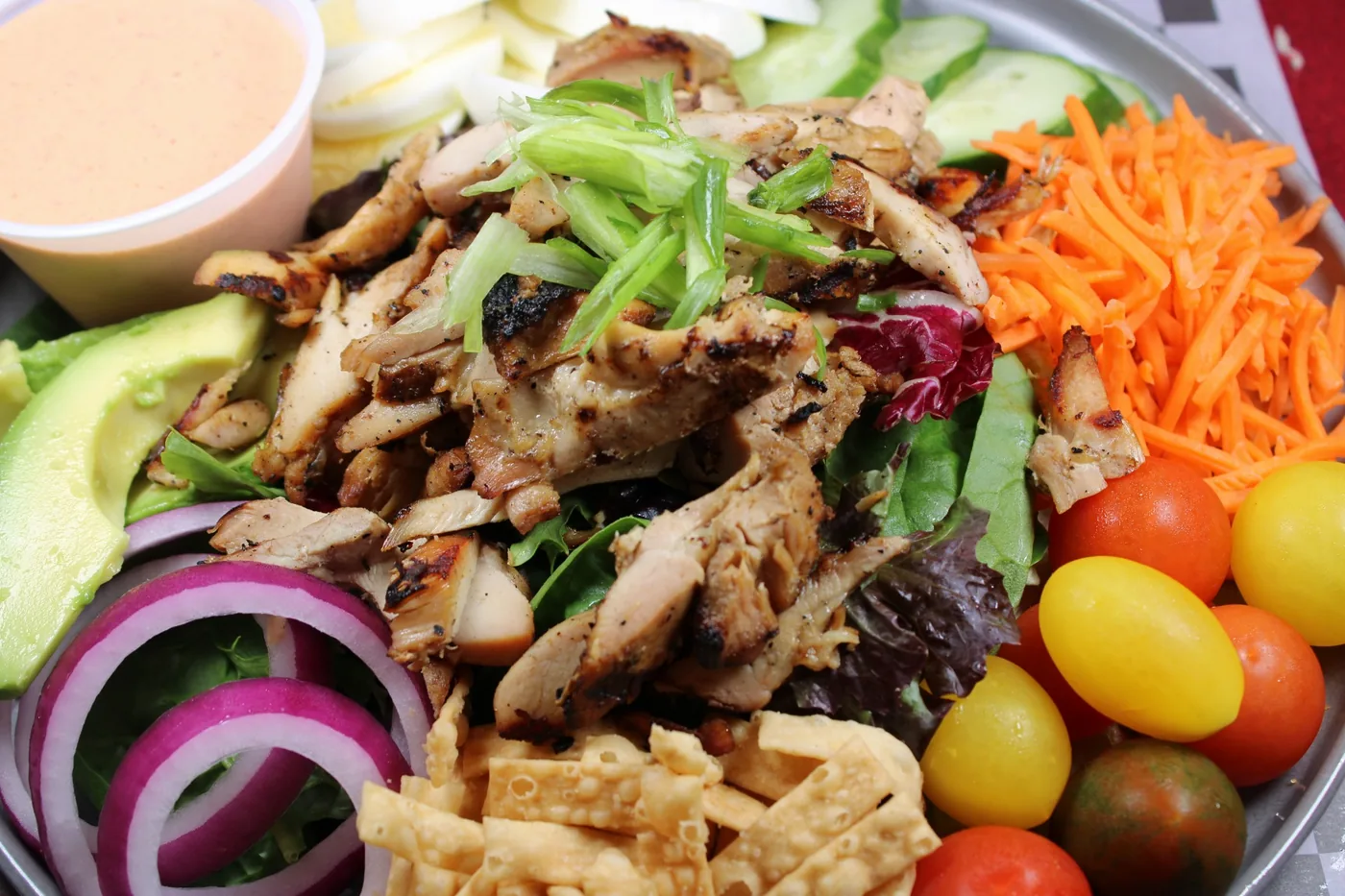Street Stacked Salad at Blazin’ Soy